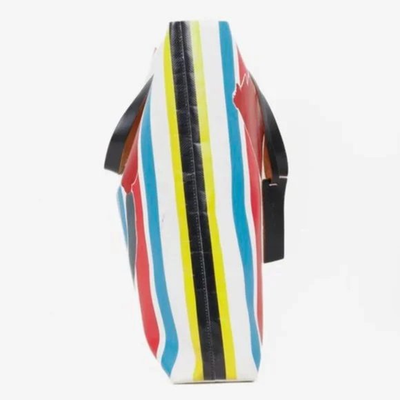 Marni Fosteriana Striped Floral PVC Shopper Tote - Picture 4 of 10